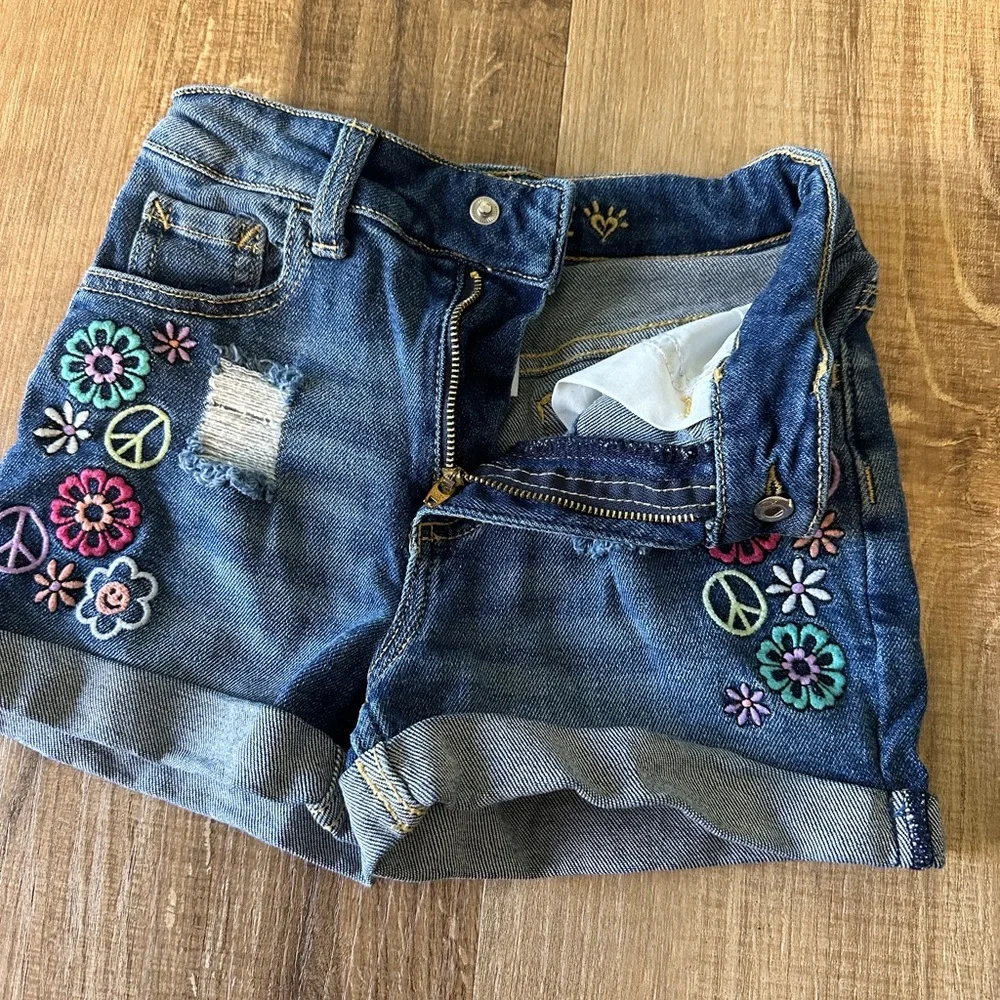 Justice Girls Size 8 Blue‎ Denim Shorts